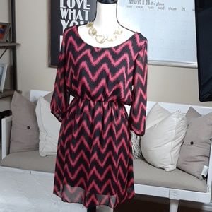 Espresso Black and Red Dress (Large )